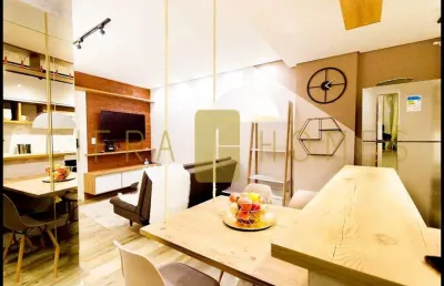 Apartamento para locação mobiliado, com decoração moderna, no bairro de bela vista