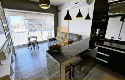 Studio para locação, mobiliado, 1 vaga, lazer completo, na chácara santo antônio