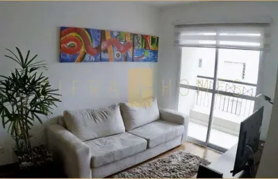 Apto mobiliado com 2 suites,2 banheiros,varanda,1 vaga e lazer completo