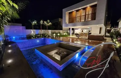 Casa nova localizada em rua larga na riviera de são lourenço, bertioga.