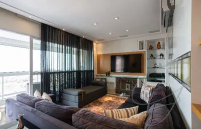 Apartamento alto padrão na vila são francisco: 4 quartos, 3 suítes, 3 salas, 5 banheiros, 4 vagas de garagem, 224m² de área.