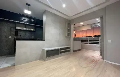 Apartamento 2 quartos (uma suíte + um quarto), 1 vaga, condomínio jardins do brasil
