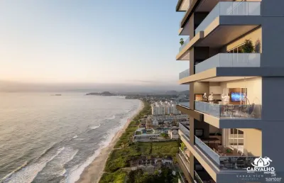 Residence barra view frente mar com 3 dormitórios e lazer completo na praia do tabuleiro em barra velha