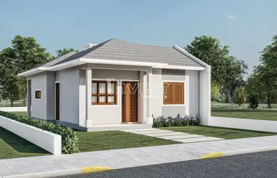 Casa de alvenaria em construção com 64,75m2 em linha santa cruz em santa cruz do