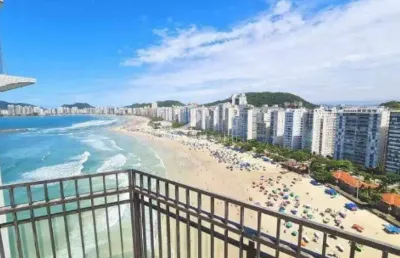 Cobertura duplex, 382 m2, 6 suítes, 2 vagas, para venda, morro do maluf, guarujá.