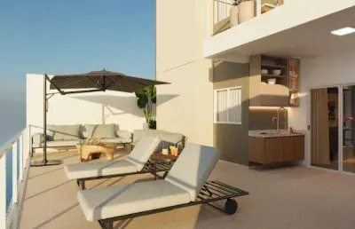 Apartamento garden 2 quartos com suíte, área externa, espaço gourmet, 2 vagas, elevador. localização privilegiada a 220m da ufjf no bairro são pedro.
