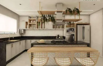 Casa 3 quartos com suíte, sala 2 ambientes com lavabo e  integrada à cozinha. área gourmet, quintal e garagem. 421m².  bairro aeroporto.