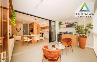 Apartamento garden alto padrão, 3 quartos com suíte, 3 vagas, ampla área externa com 131m², lazer, frente. localização privilegiada no santa helena!