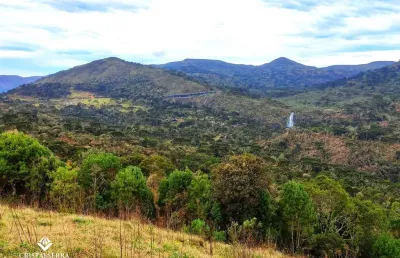 Área com vista privilegiada para cascata véu de noiva em urubici