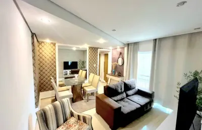 Apartamento mobiliado e pronto para morar no campo grande, com 2 dormitórios e planta versátil