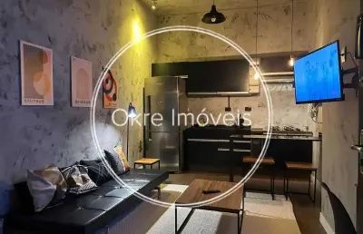 Kitnet / stúdio à venda na rua cardoso júnior, laranjeiras, rio de janeiro, 35 m2 por r$ 420.000