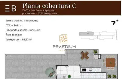 Cobertura com 3 dormitórios à venda, 97 m² por r$ 750.100 - são pedro - são josé dos pinhais/pr