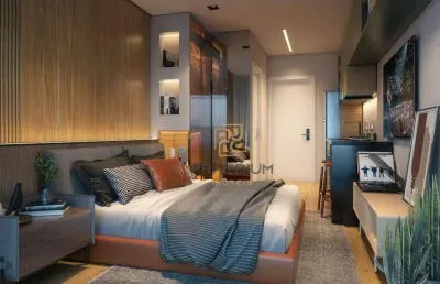 Studio com 1 dormitório à venda, 19 m² por r$ 242.500,00 - centro - curitiba/pr