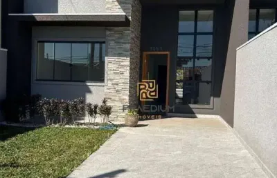 Casa com 3 dormitórios à venda, 90 m² por r$ 450.000,00 - iguaçu - fazenda rio grande/pr