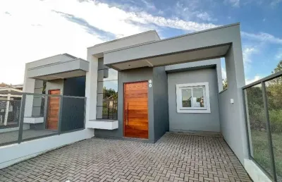 Casa com 3 dormitórios à venda, 87 m² por r$ 410.000,00 - centenário - sapiranga/rs