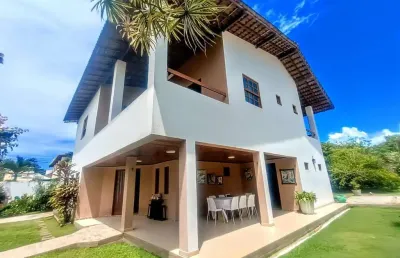 Casa em condominio na praia do flamengo frente mar em salvador: condomínio com luxo e praticidade!
