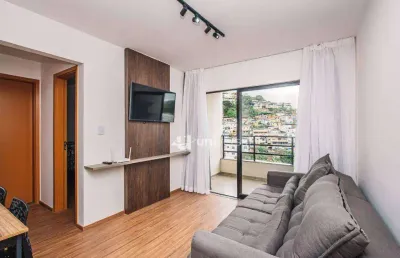 Apartamento mobiliado  com 1 quarto à venda, 49 m² por r$ 330.000 - são pedro - juiz de fora/mg