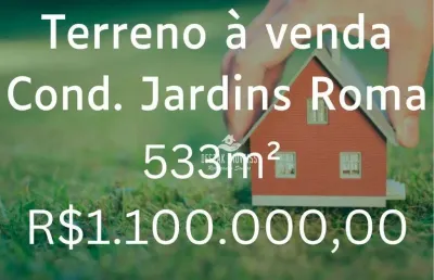 Terreno à venda, 533 m² - condomínio jardins roma - uberlândia/mg