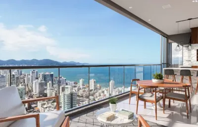 Entrega 2025! apartamento de 4 suítes em 80 vezes para pagar ! em meia praia