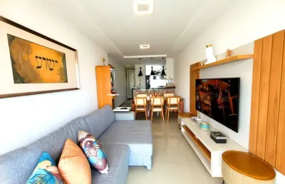 Apartamento á venda em guarapari praia do morro mobiliado e decorado perto do mar no edifício vila d mont composto de: 3 quartos sendo 1 suíte