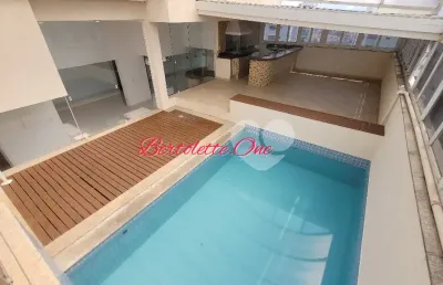 Cobertura duplex para venda, 387m2, 4 quartos (2 suítes), piscina, área gourmet. 4 vagas, água fria