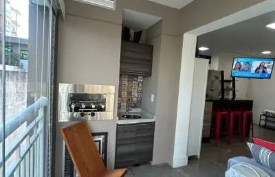 Apartamento varanda gourmet próximo da av. braz leme, 2 dormitórios 1 suíte e 1 vaga fixa e livre
