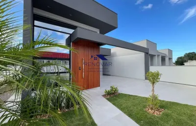 Casa com suíte, área gourmet e pé direito duplo – lisboa iii, são josé/sc