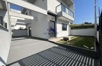 Sobrado alto padrão 3 dorm e suíte, localizado no bairro areias-são jose/sc