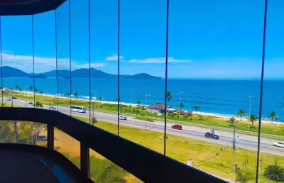 Apartamento excepcional no massaguaçu com vista plena frente mar em caraguatatuba no edifício porto azul