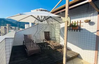 Cobertura residencial park, centro caraguatatuba, com linda vista para o mar