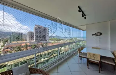Apartamento luxuoso com vista espetacular para o mar- edifício ibiza - jardim aruan caraguatatuba-sp