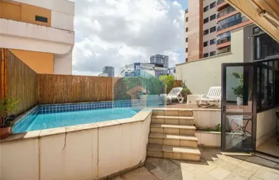 Cobertura penthouse brooklin ,4 dormitorios, 2 suites ,3 vagas  195m² com piscina  e churrasqueira.
