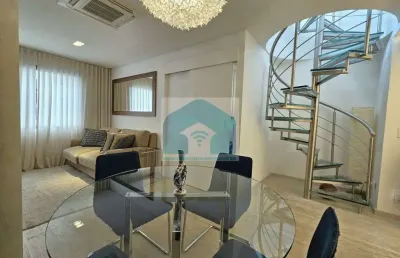 Cobertura duplex mobiliada - vila nova conceição - novinha