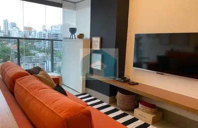 Apartamento brooklin paulista   com 1 quarto e 1 banheiro à venda, 38 m²