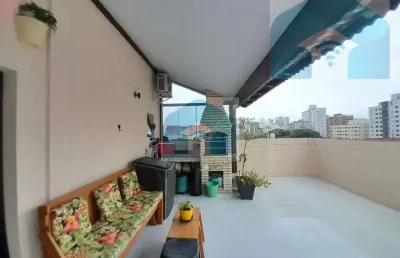 Cobertura - edifício: germano bastos ii-vila tupi praia grande sp, com 02 quartos com sacada