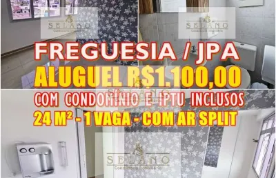 Condomínio evolution corporate office - selano - aluga sala na freguesia/ jpa - aluguel por r$1.100,00 à preço fixo (já inclusos os encargos )