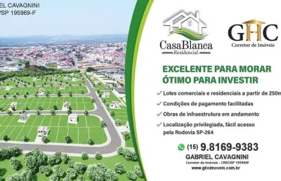 Loteamento residencial casa blanca
grande oportunidade de lançamento - salto de pirapora /sp.

** e