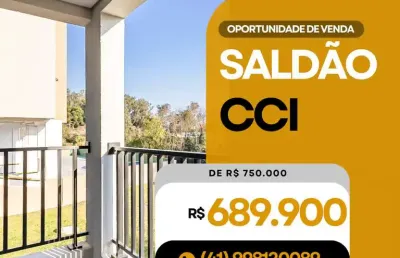 Apartamento para venda em curitiba, bacacheri, 3 dormitórios, 1 suíte, 2 banheiros, 2 vagas