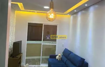 Apartamento com 2 dormitórios, sacada envidraçada e 2 vagas – 56 m² – jardim olavo bilac, são bernardo do campo