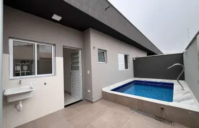 Casa em condomínio fechado com 2 quartos à venda no Cibratel II, Itanhaém 
