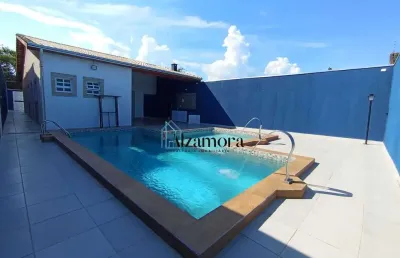 Casa nova com piscina grande  e 03 suítes próxima ao mar jd jamaica itanhaém -sp