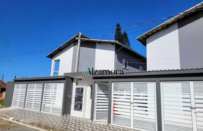 Sobrado novo com piscina em condomínio frente mar bairro campos elíseos itanhaém -sp