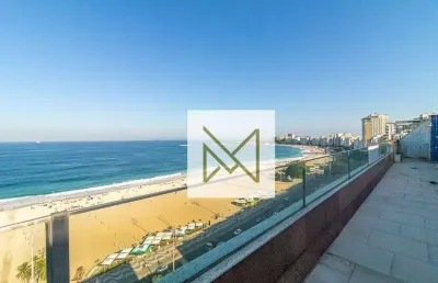 Cobertura linear à venda em copacabana - frente mar