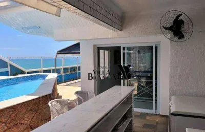 Apartamento duplex com 5 dormitórios para alugar, 500 m² por r$ 9.900,00/mês - martim de sá - caraguatatuba/sp