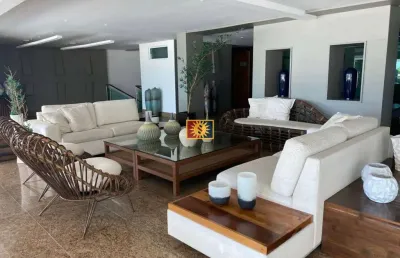 Cobertura duplex, pé na areia, para vender com 5 quartos 5 suítes na praia de ponta de campina em cabedelo (pb)