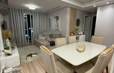 Apartamento mobiliado a venda no residencial majestic em jundiai com 2 dorm