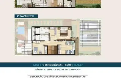 Casa em condomínio fechado com 3 quartos à venda na rua sagrado coração de jesus, 811, morro das pedras, florianópolis, 96 m2 por r$ 1.200.000