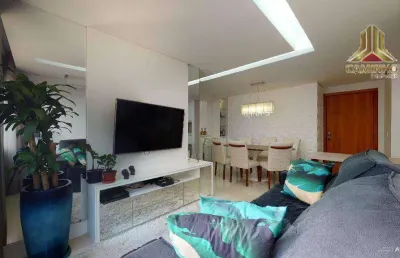 No urbano menino deus, apartamento de três dormitórios e duas vagas, semi mobiliado.