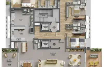 Apartamento com 4 quartos à venda na rua general oscar miranda, 165, bela vista, porto alegre, 356 m2 por r$ 8.032.000