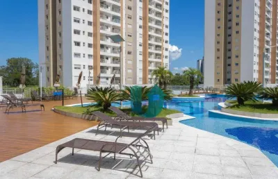 Apartamento semi mobiliado com 2 quartos em condominio clube - ecoville